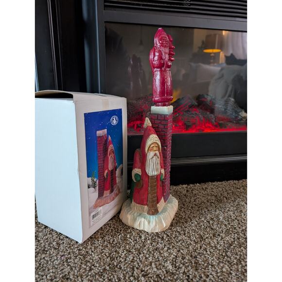 Paul Bolinger Kurt S. Adler Santa Chimney Figurine JB230 w/ Box Handcrafted - Picture 2 of 13